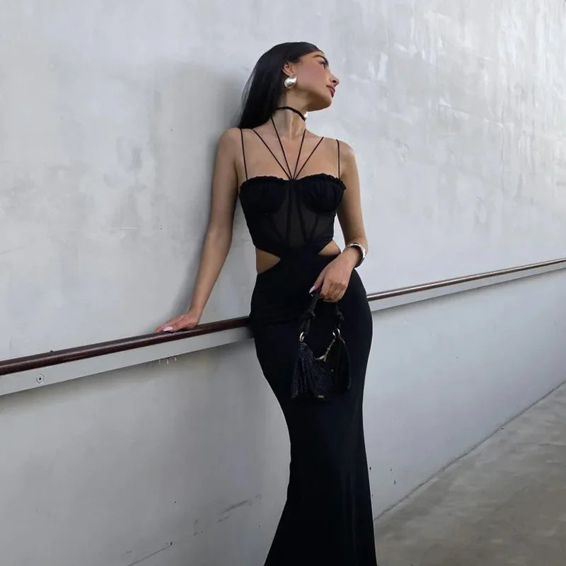 Mia Mesh Sheer Maxi Dress